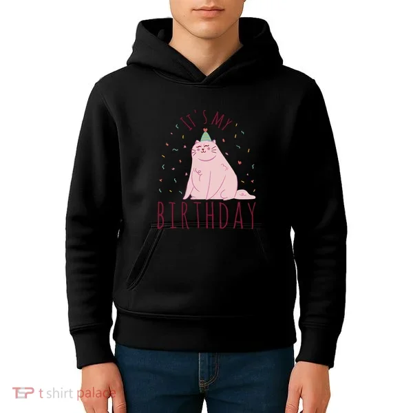 It's My Birthday Cat Kids Hoodie