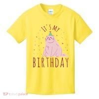 It's My Birthday Cat Kids T-Shirt thumb 0