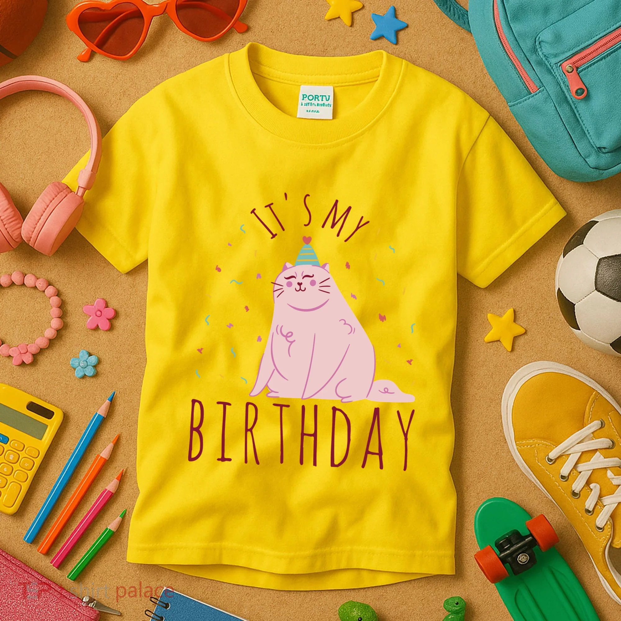 It's My Birthday Cat Kids T-Shirt