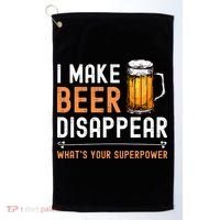 I Make Beer Disappear Whats Your Superpower Funny Drinking Golf Towel thumb 0