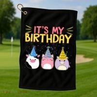 It's My Birthday Boo Cute Golf Towel thumb 1