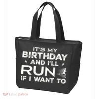 It’S My Birthday And I’Ll Run If I Want To Fun Runner’S Tote Bag thumb 3
