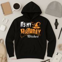 Its My Birthday Witch Halloween October Birthday Hoodie thumb 3