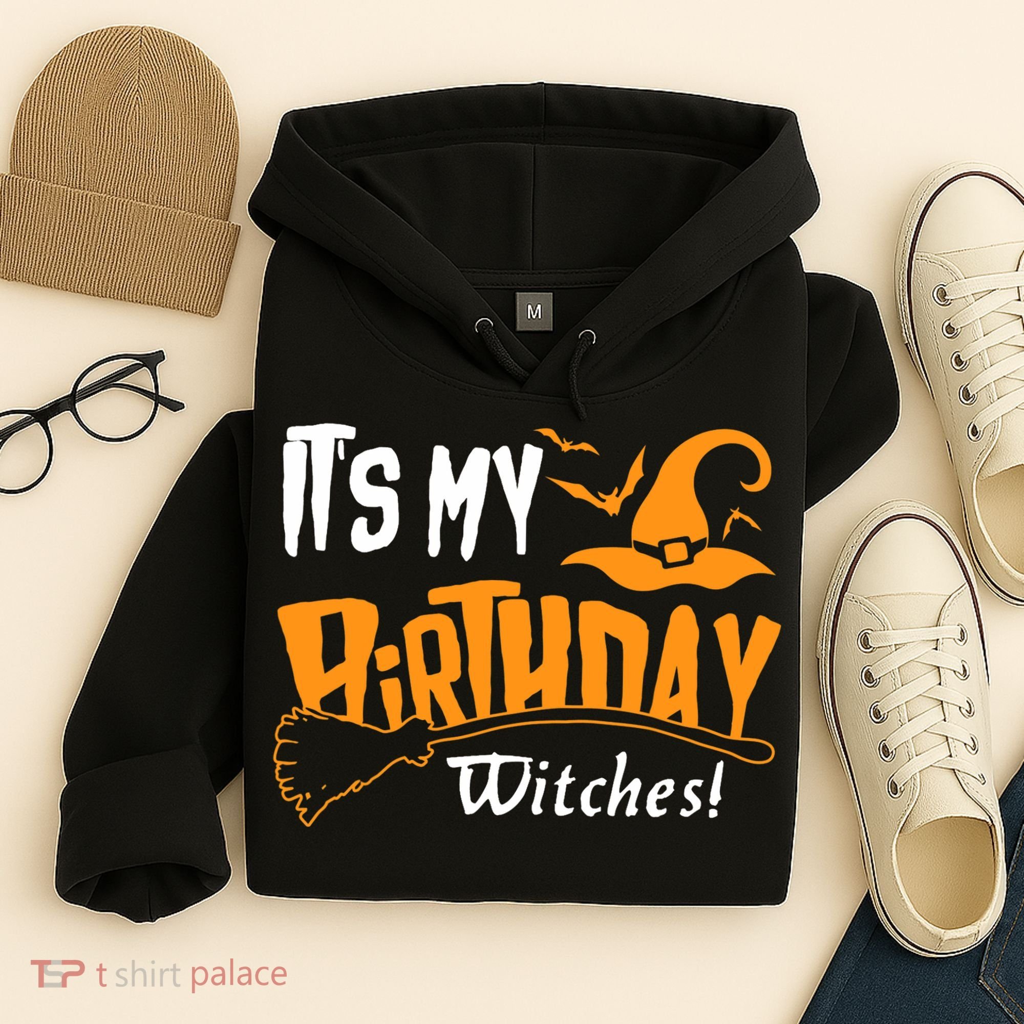 Its My Birthday Witch Halloween October Birthday Hoodie