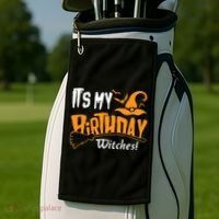 Its My Birthday Witch Halloween October Birthday Golf Towel thumb 2