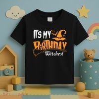 Its My Birthday Witch Halloween October Birthday Toddler T-Shirt thumb 3