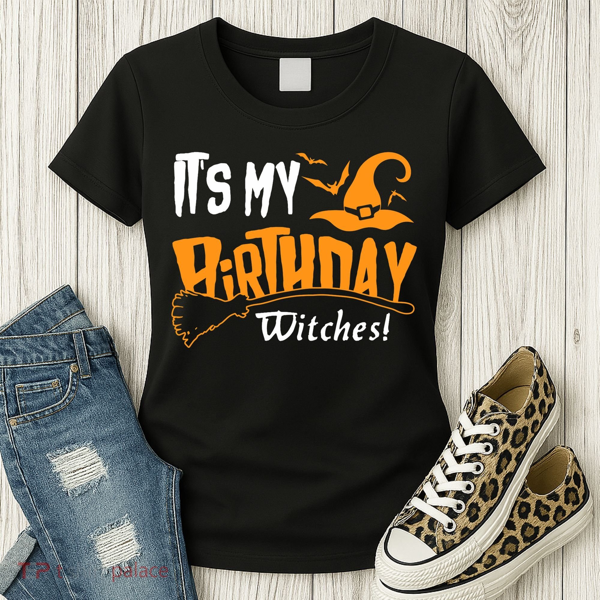 Its My Birthday Witch Halloween October Birthday Women's T-Shirt