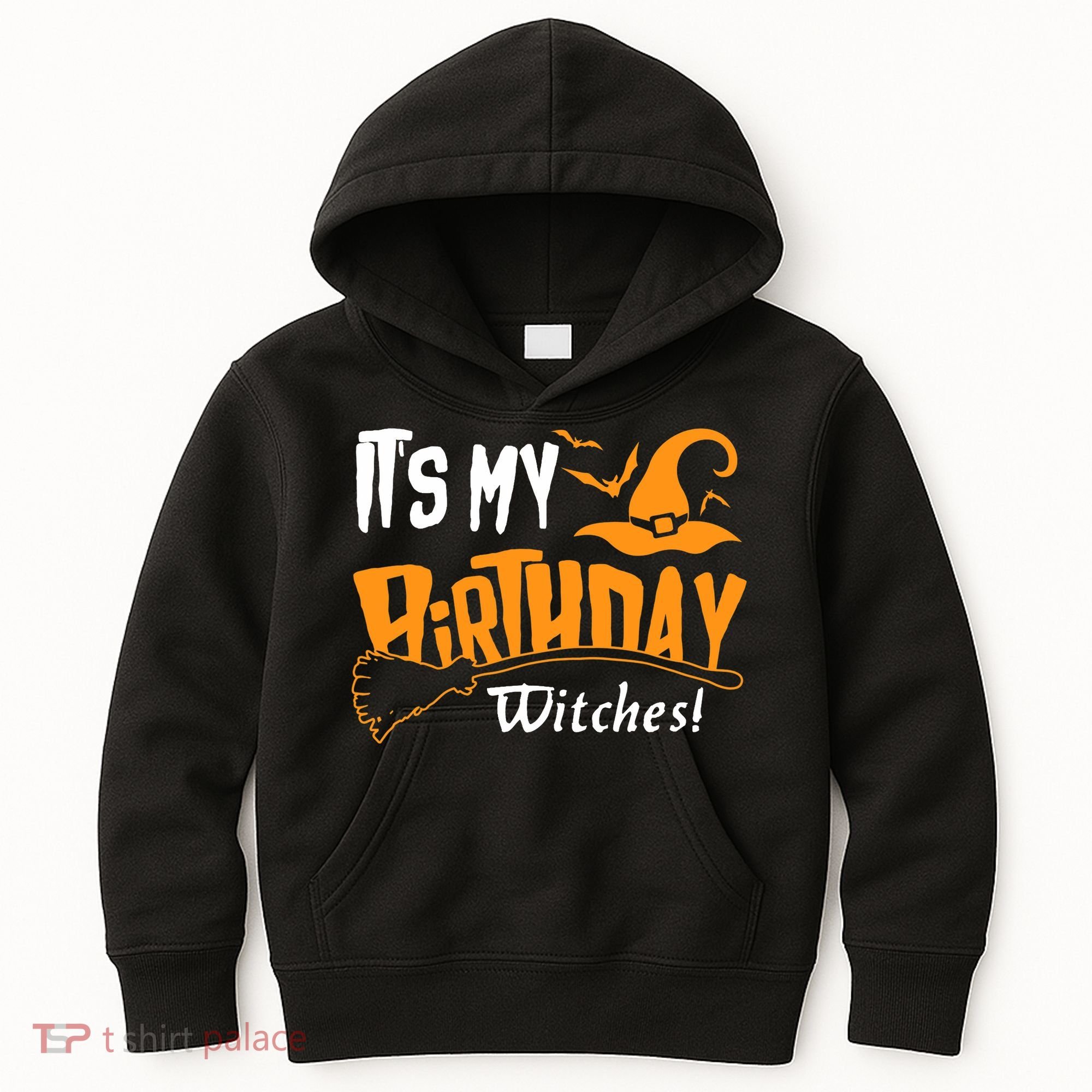 Its My Birthday Witch Halloween October Birthday Kids Hoodie