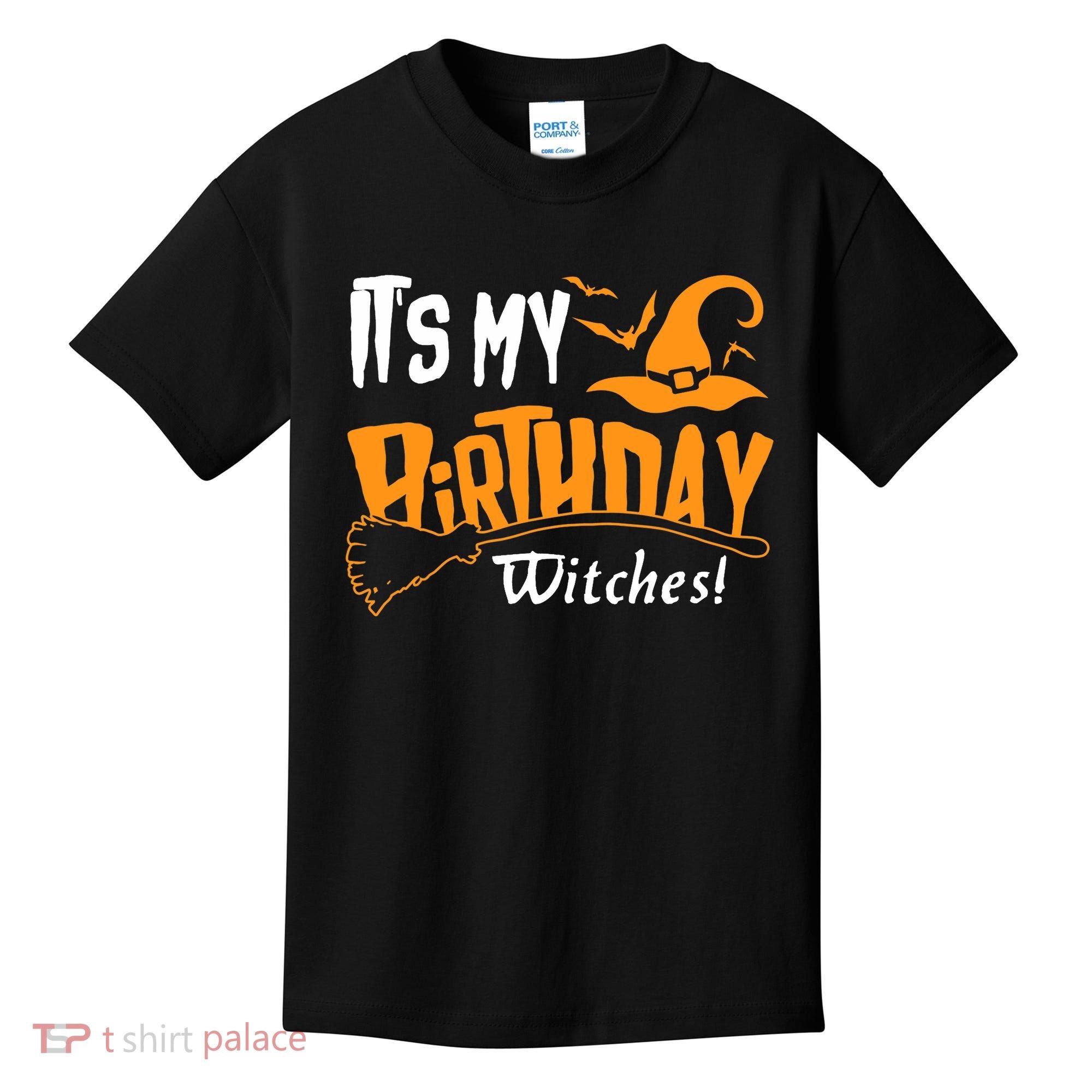 Its My Birthday Witch Halloween October Birthday Kids T-Shirt