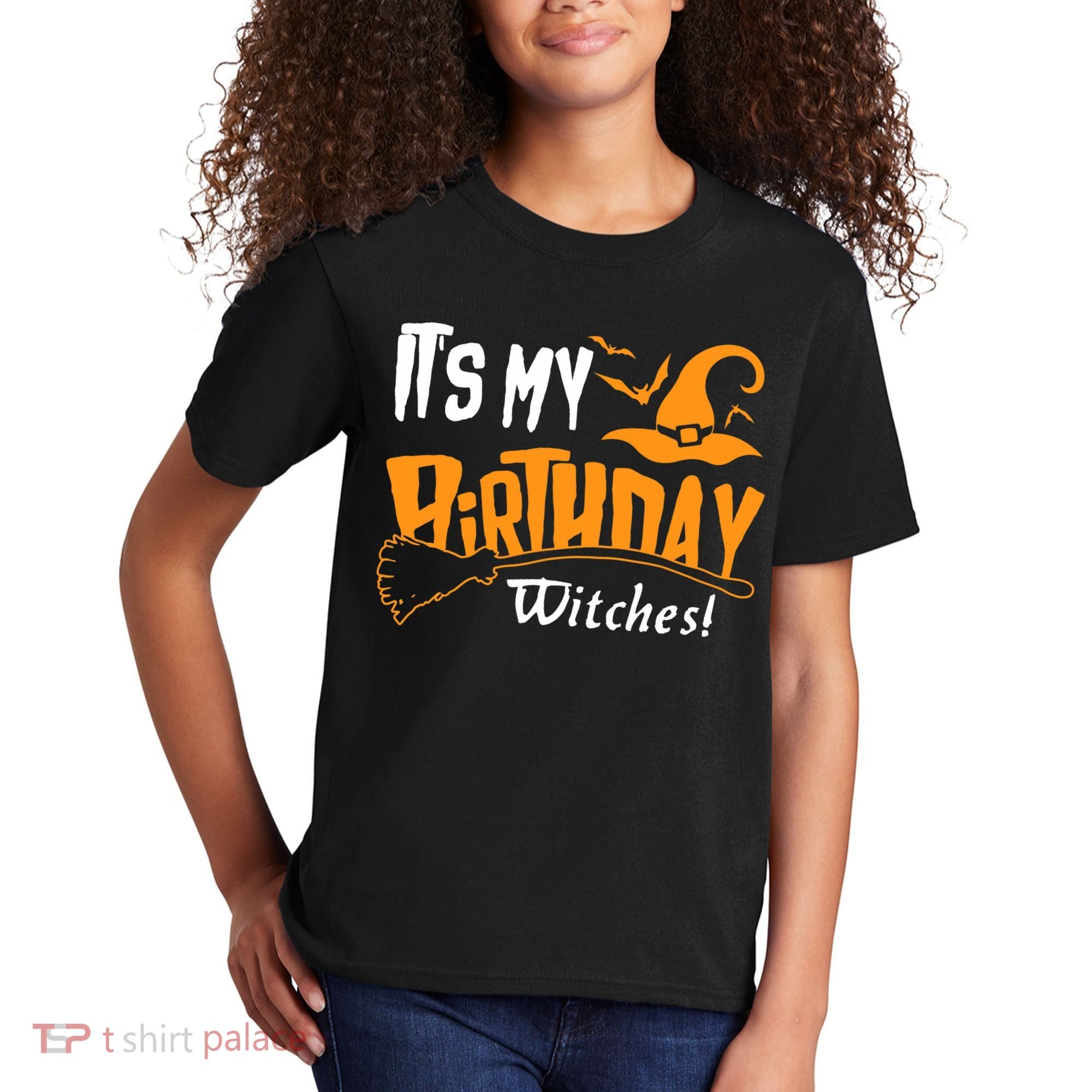 Its My Birthday Witch Halloween October Birthday Kids T-Shirt