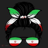 Iran Messy Bun Support Iran IranIran Women's Sweatshirt thumb 2
