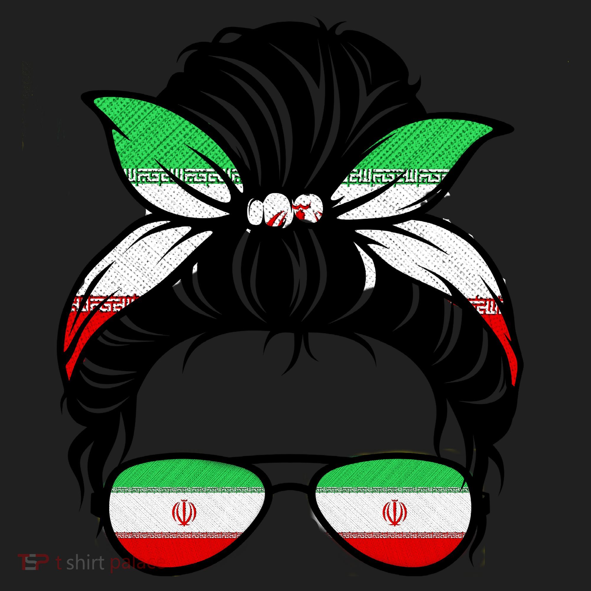 Iran Messy Bun Support Iran IranIran Women's Sweatshirt