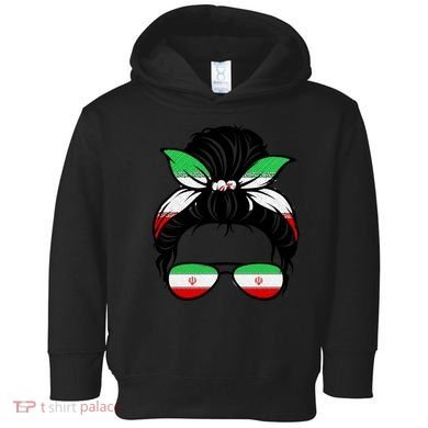 Iran Messy Bun Support Iran IranIran Toddler Hoodie