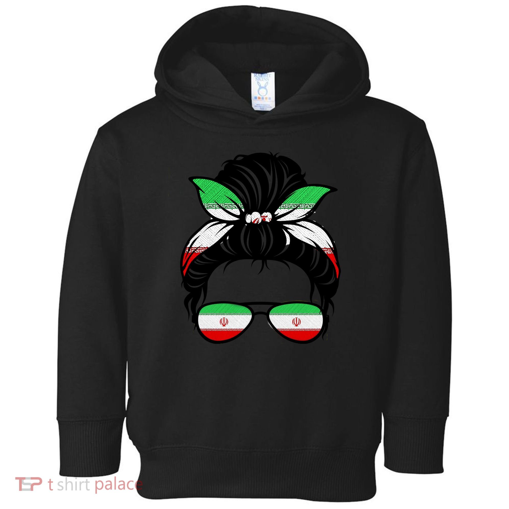 Iran Messy Bun Support Iran IranIran Toddler Hoodie