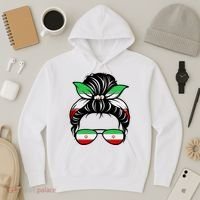 Iran Messy Bun Support Iran IranIran Hoodie thumb 3