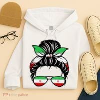 Iran Messy Bun Support Iran IranIran Hoodie thumb 4
