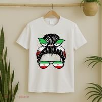 Iran Messy Bun Support Iran IranIran T-Shirt thumb 2