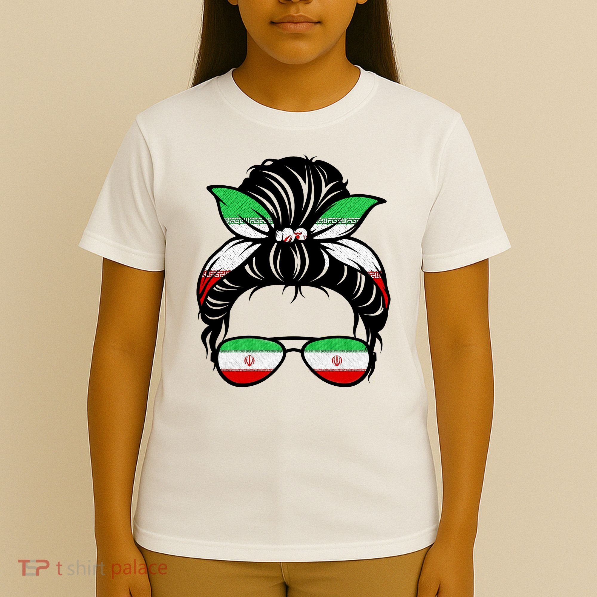 Iran Messy Bun Support Iran IranIran T-Shirt