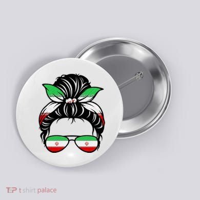 Iran Messy Bun Support Iran IranIran Button