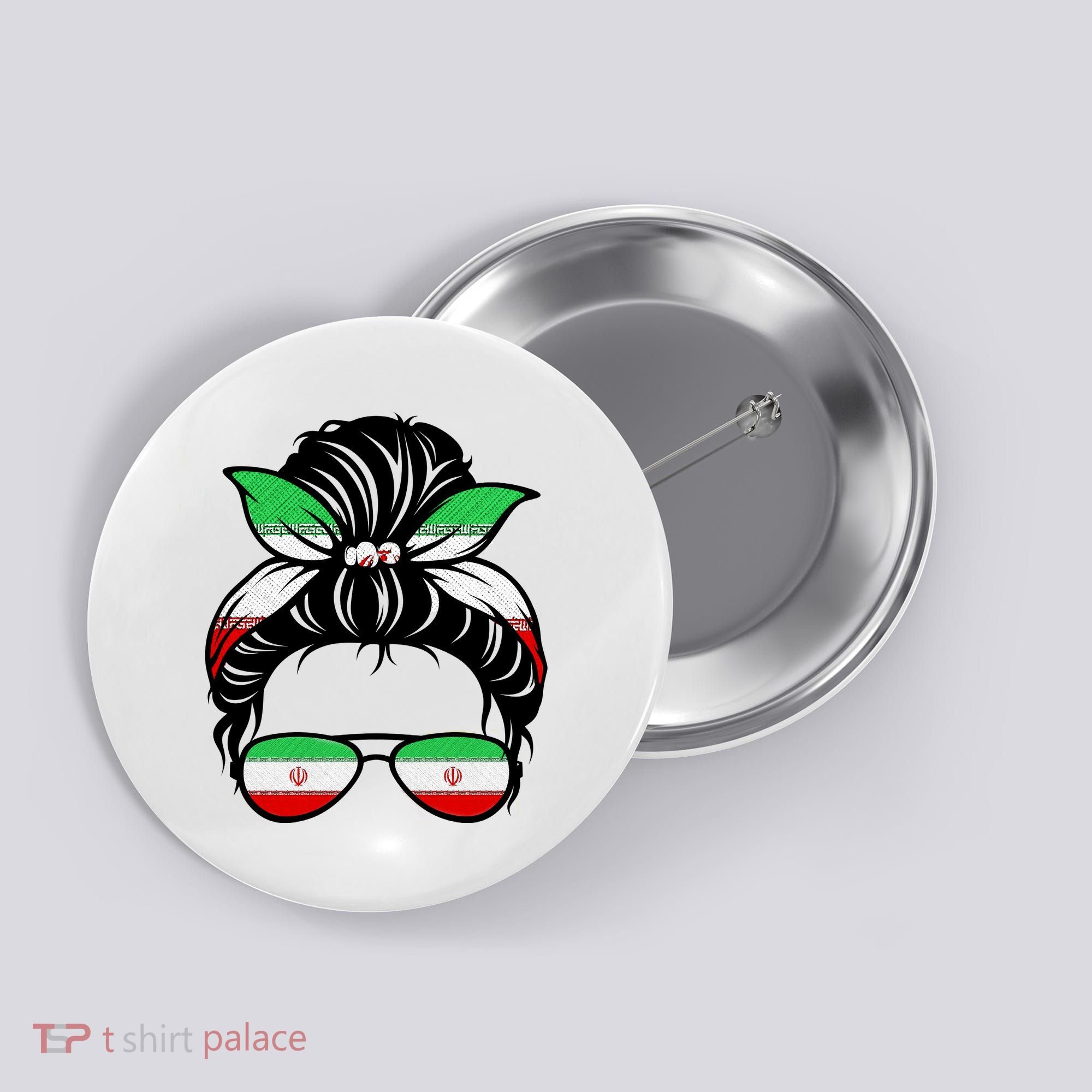 Iran Messy Bun Support Iran IranIran Button