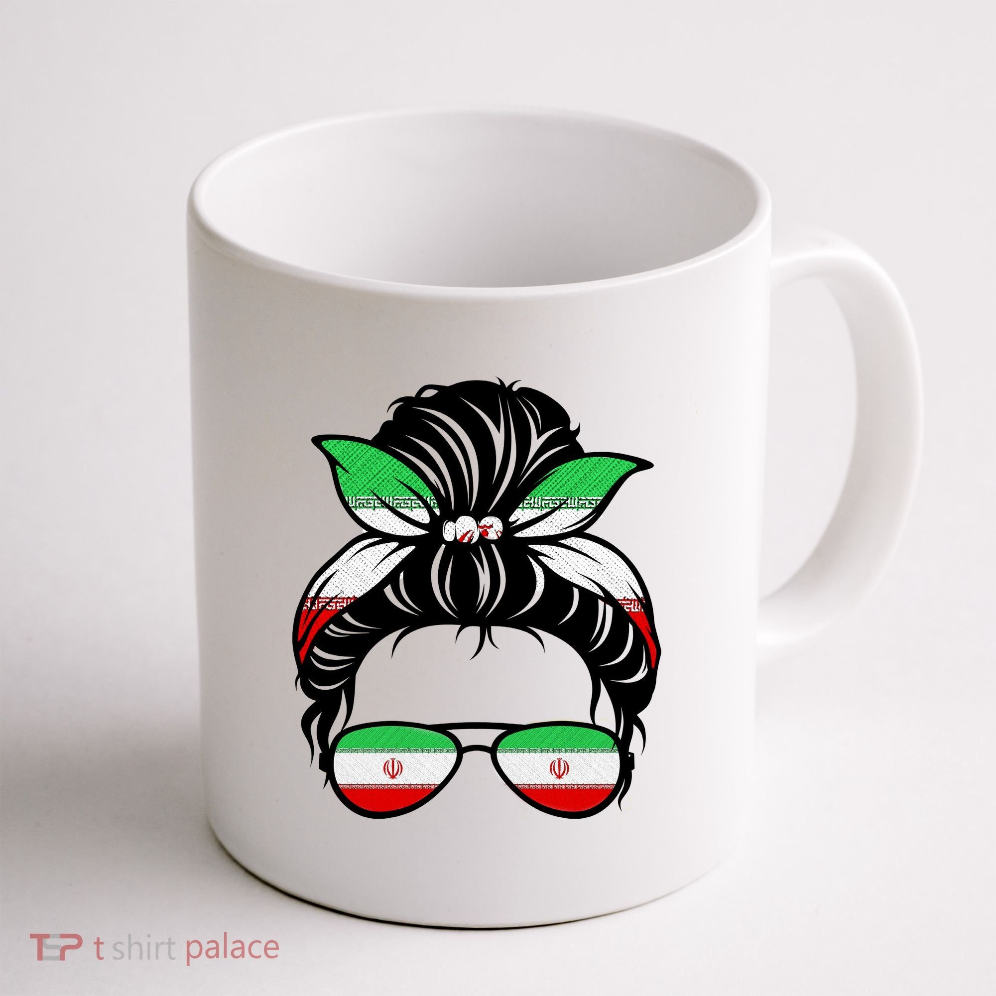 Iran Messy Bun Support Iran IranIran Coffee Mug
