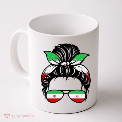 Iran Messy Bun Support Iran IranIran Coffee Mug