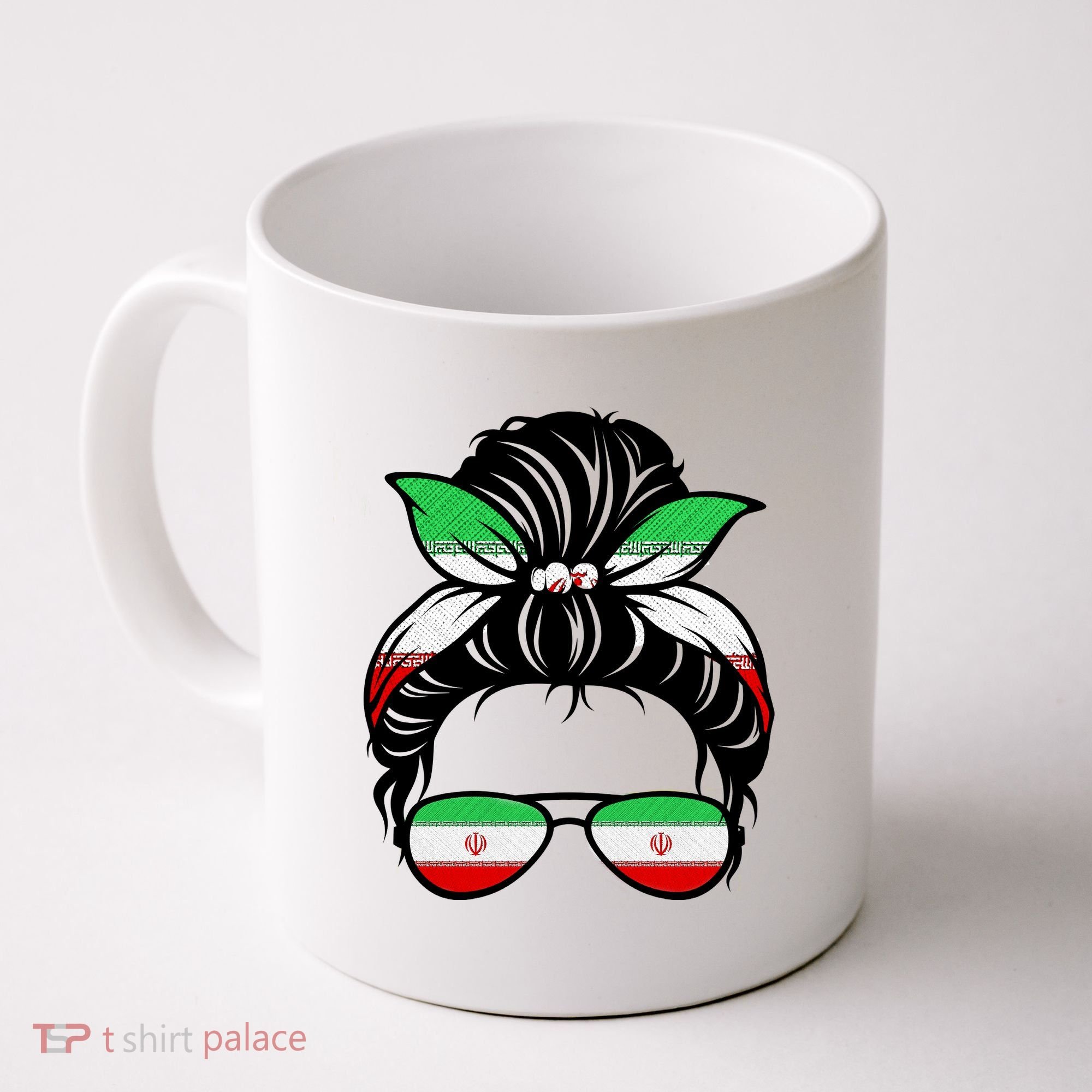 Iran Messy Bun Support Iran IranIran Coffee Mug