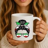 Iran Messy Bun Support Iran IranIran Coffee Mug thumb 3