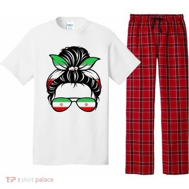 Iran Messy Bun Support Iran IranIran Pajama Set