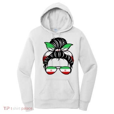 Iran Messy Bun Support Iran IranIran Women's Hoodie