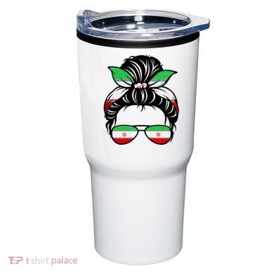 Iran Messy Bun Support Iran IranIran Tumbler