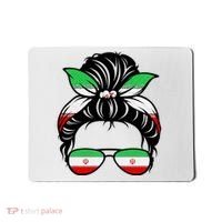 Iran Messy Bun Support Iran IranIran Mousepad thumb 0