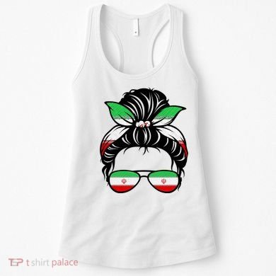 Iran Messy Bun Support Iran IranIran Women's Tank Top