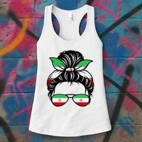 Iran Messy Bun Support Iran IranIran Women's Tank Top thumb 3
