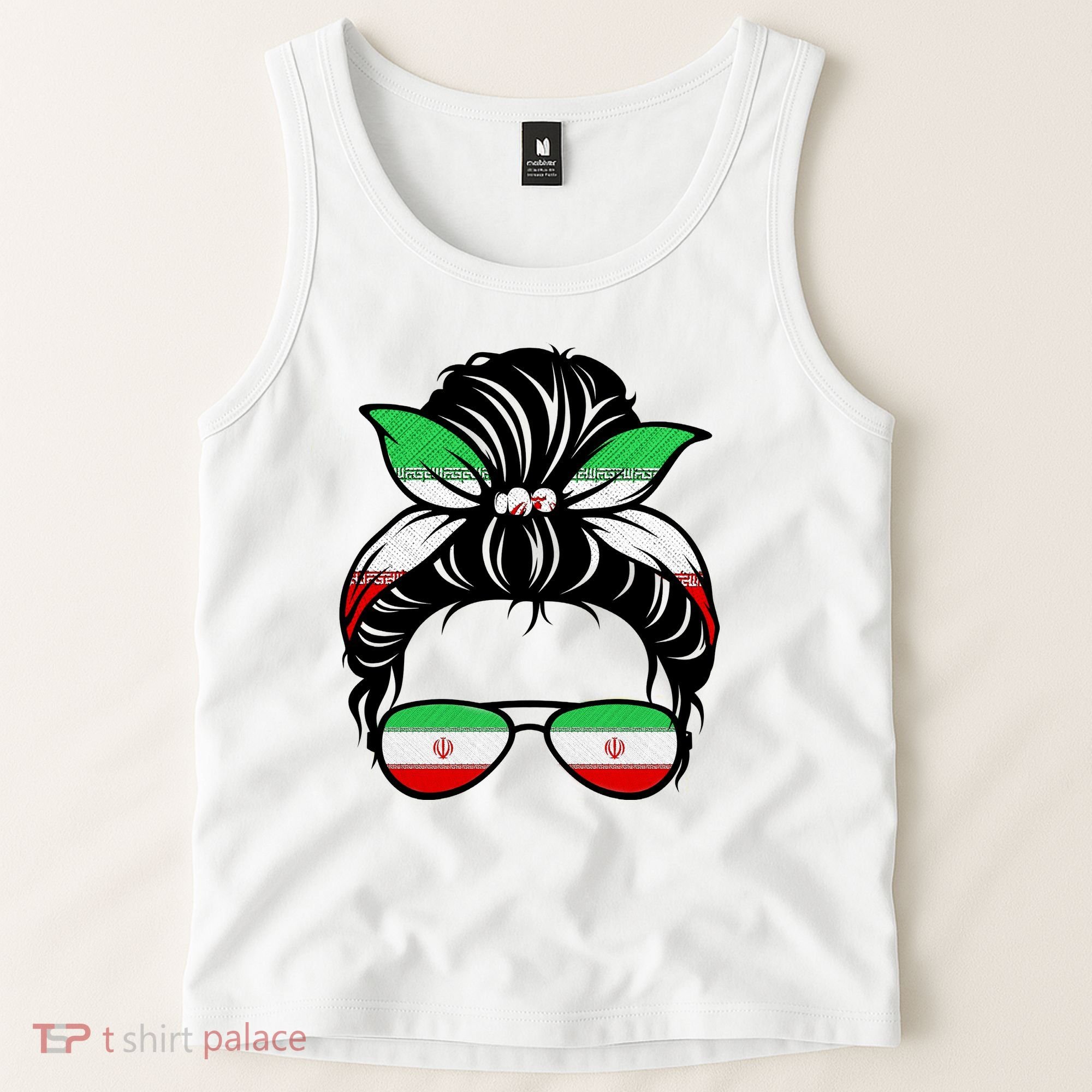 Iran Messy Bun Support Iran IranIran Tank Top