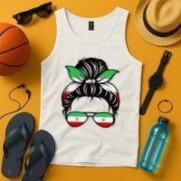 Iran Messy Bun Support Iran IranIran Tank Top thumb 4