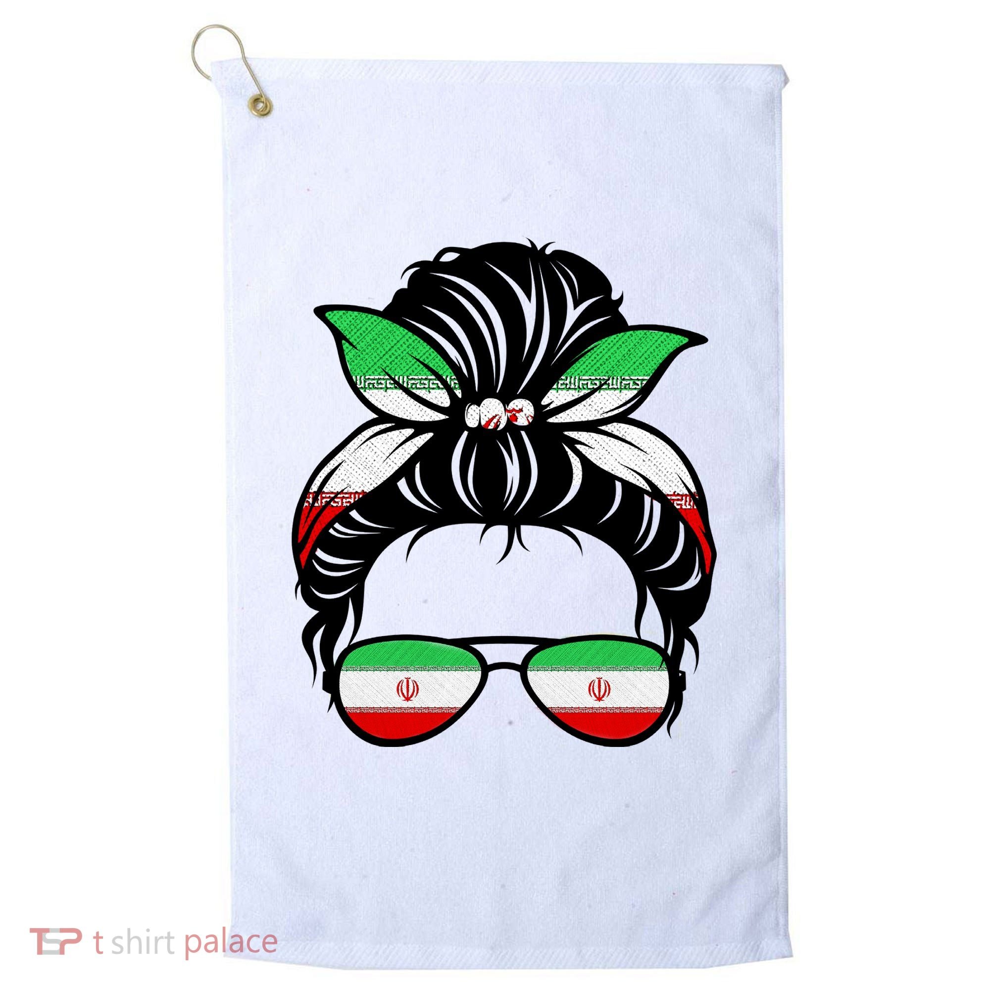 Iran Messy Bun Support Iran IranIran Golf Towel