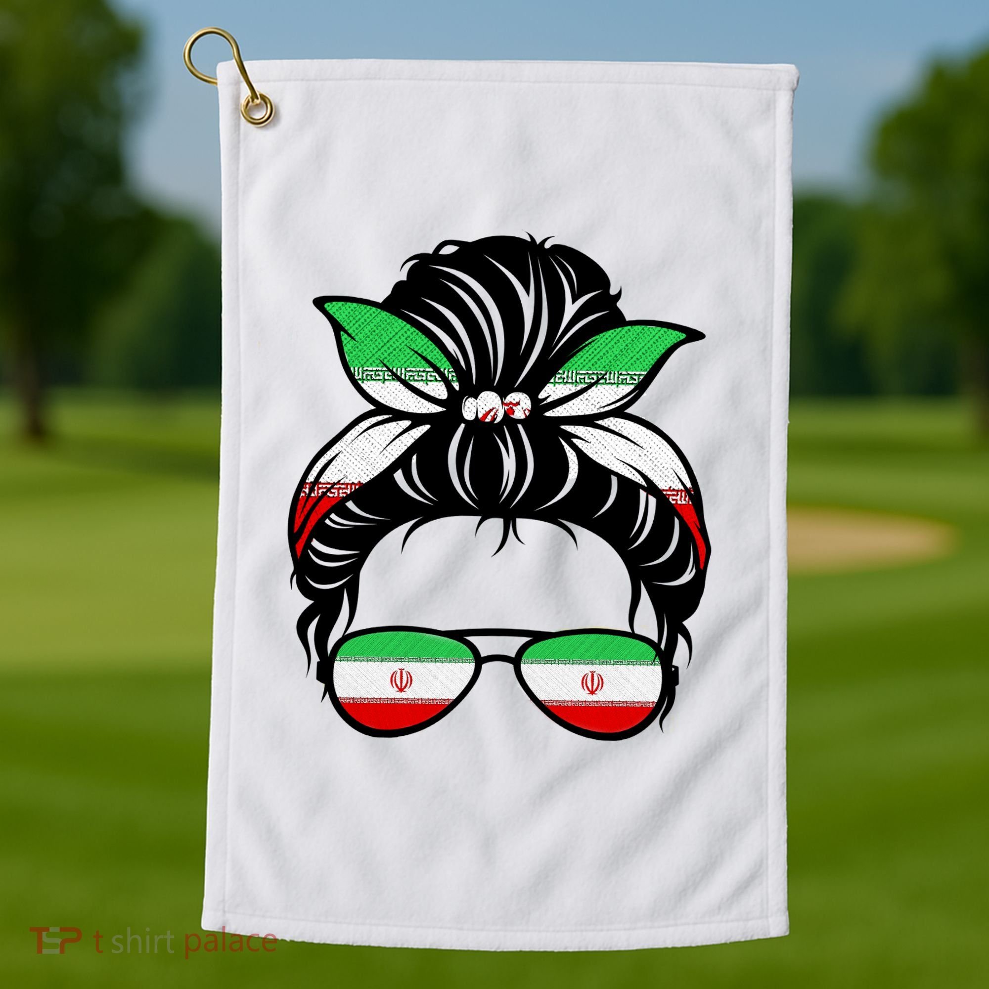 Iran Messy Bun Support Iran IranIran Golf Towel