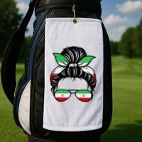 Iran Messy Bun Support Iran IranIran Golf Towel thumb 2