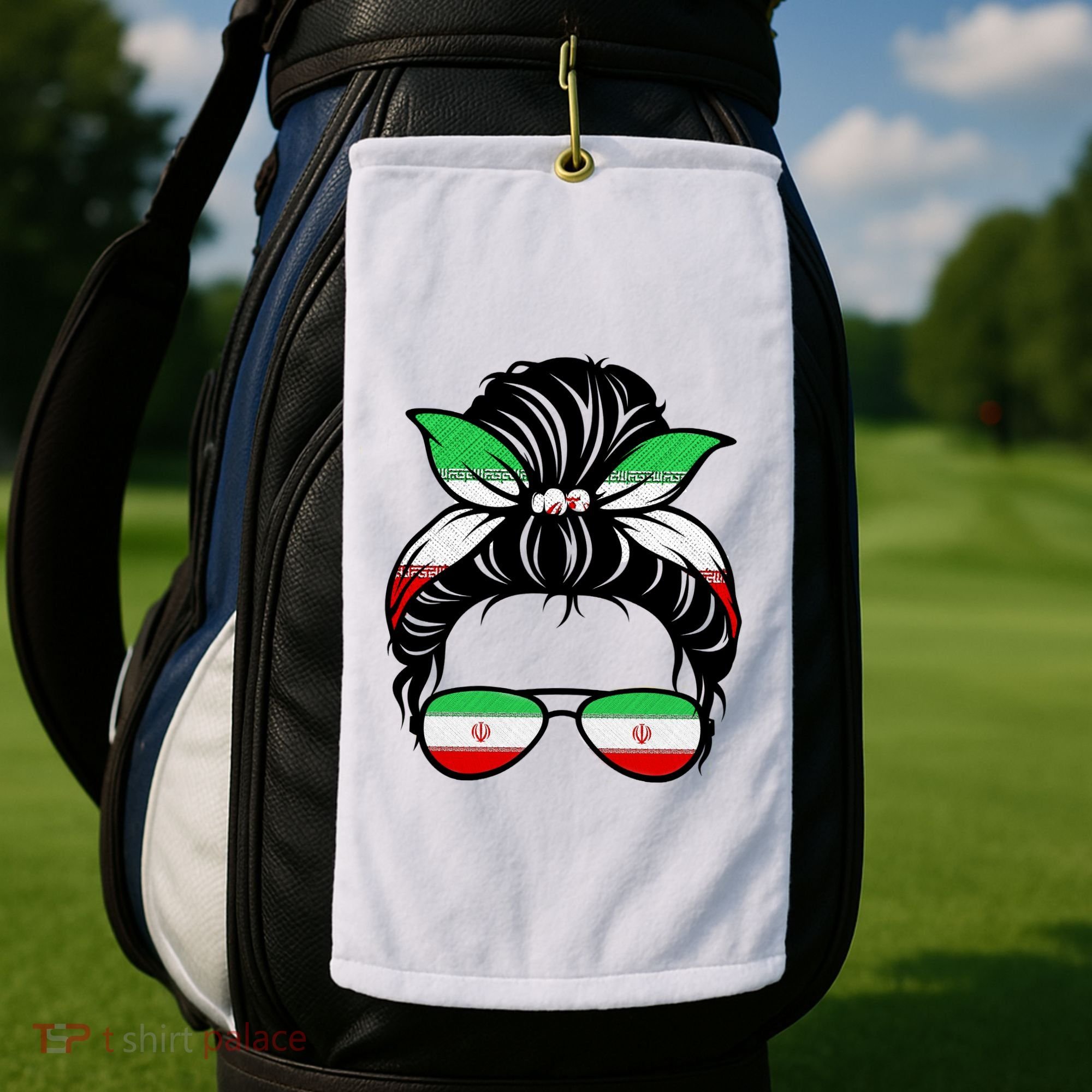 Iran Messy Bun Support Iran IranIran Golf Towel