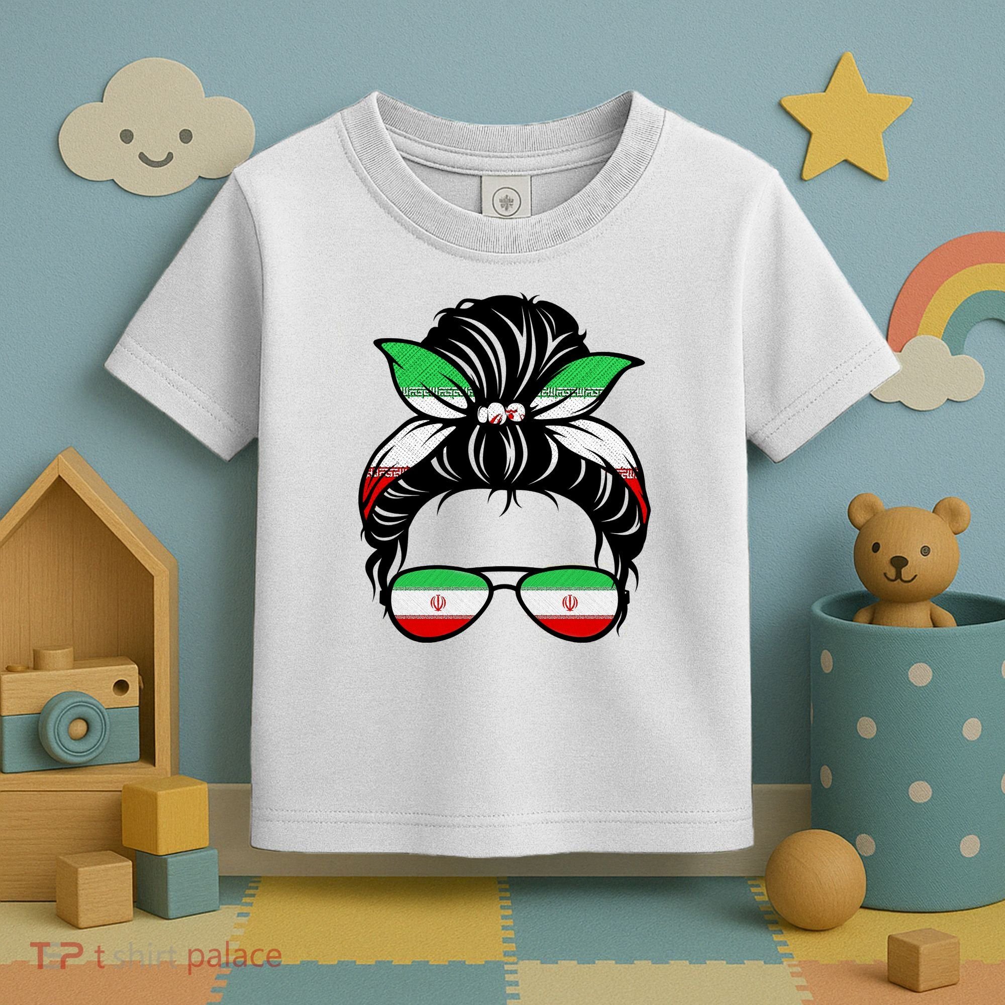 Iran Messy Bun Support Iran IranIran Toddler T-Shirt