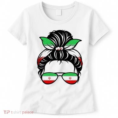 Iran Messy Bun Support Iran IranIran Women's T-Shirt