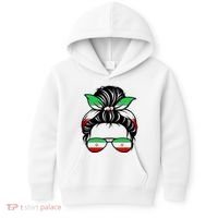 Iran Messy Bun Support Iran IranIran Kids Hoodie thumb 0