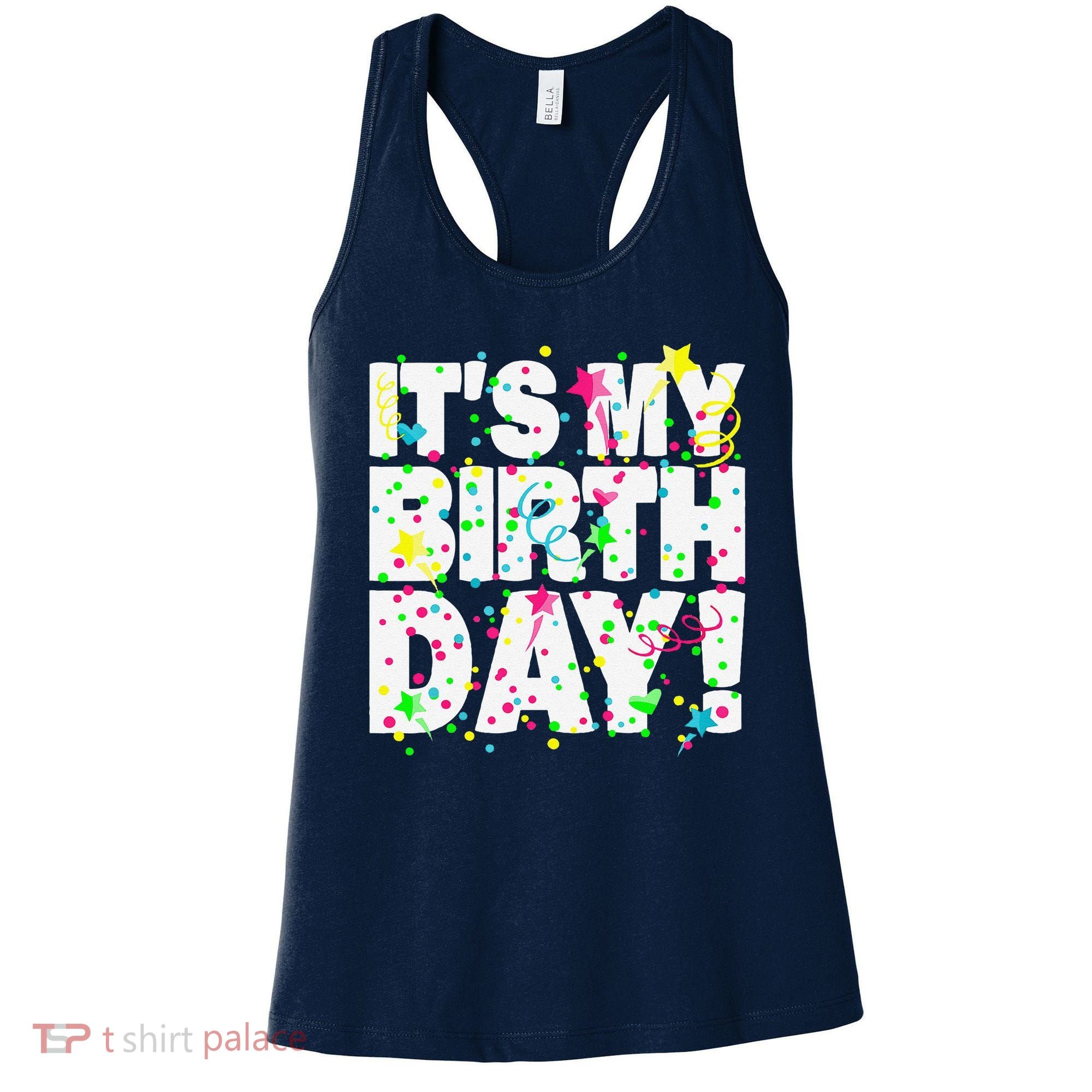 ItS My Birthday Teens Confetti Women's Tank Top