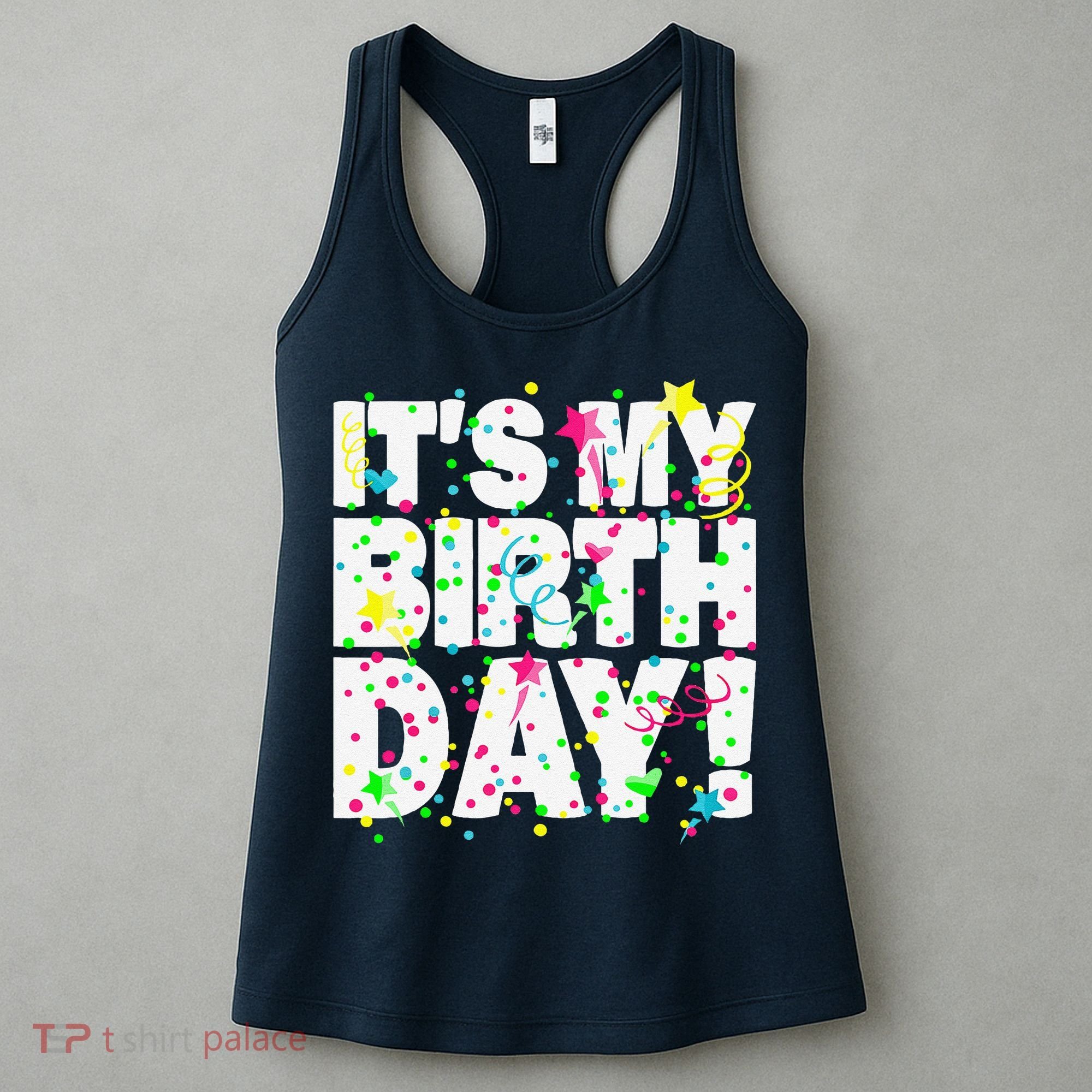 ItS My Birthday Teens Confetti Women's Tank Top