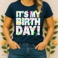 ItS My Birthday Teens Confetti Women's T-Shirt thumb 2