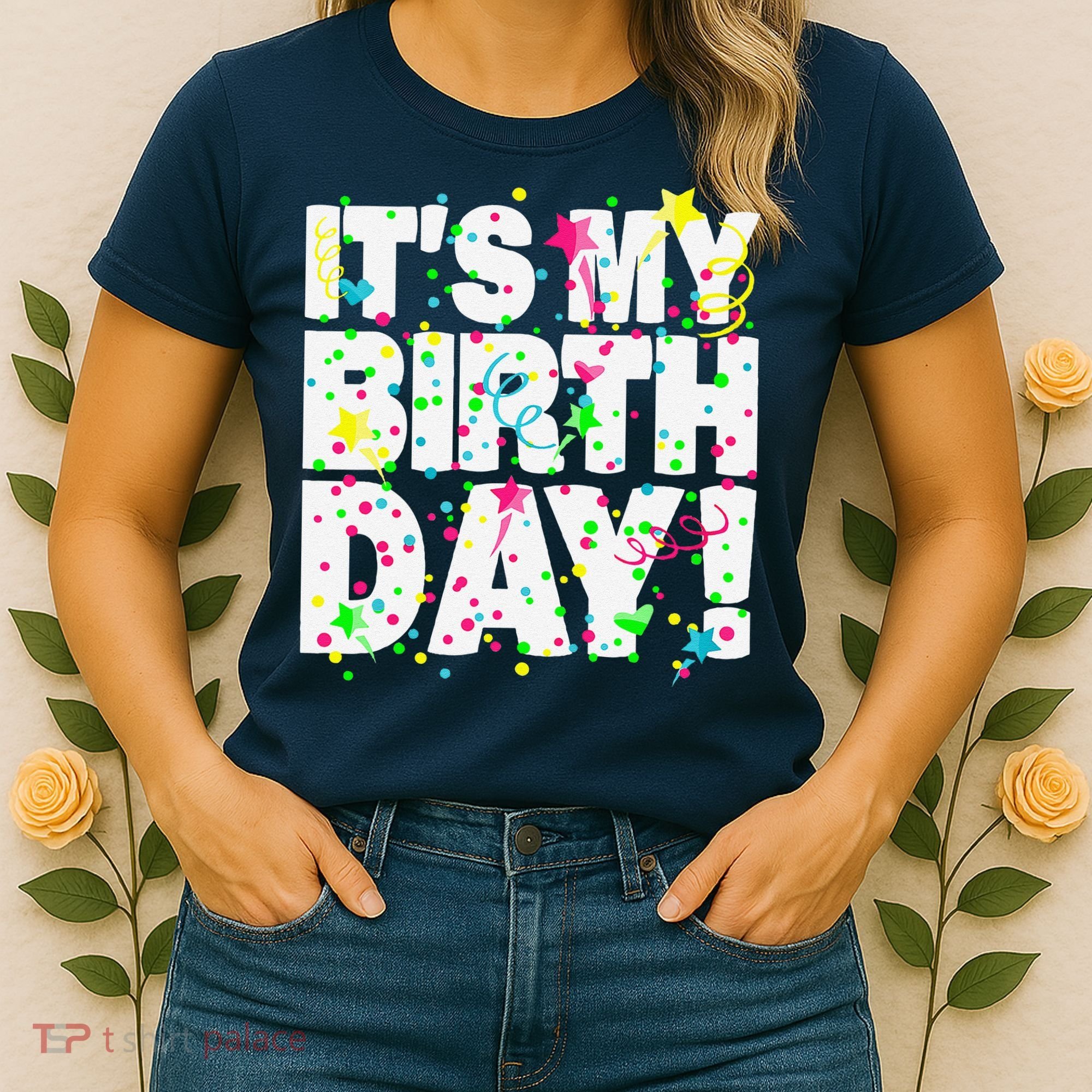 ItS My Birthday Teens Confetti Women's T-Shirt