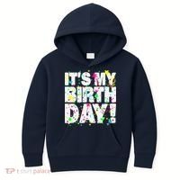 ItS My Birthday Teens Confetti Kids Hoodie thumb 0