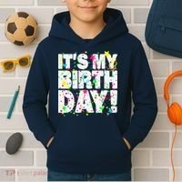 ItS My Birthday Teens Confetti Kids Hoodie thumb 2