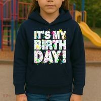 ItS My Birthday Teens Confetti Kids Hoodie thumb 3